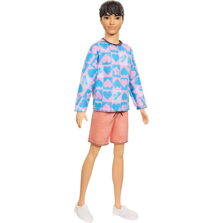 Barbie Fashionistas Ken Doll #219 with Slender Body Wearing a