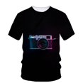 thumbnail image 1 of Objectif d'Appareil Photo Impression 3d T-Shirt Personnalité Homme Tendance Manches Courtes Créatif Harajuku Col Rond, 1 of 5