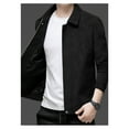 thumbnail image 4 of TNZI 1pc Men's Spring and Autumn jacket: Casual loose lapel retro men's versatile long-sleeved jacket, soft pluse-sized men's loose and simple jacket, 4 of 5
