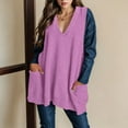 thumbnail image 2 of GEWSEY Women's Plus Size Sweater Vest V Neck Sleeveless Loose Fit Knit Pullover Tank Tops with Pockets (Pink, 4XL), 2 of 5