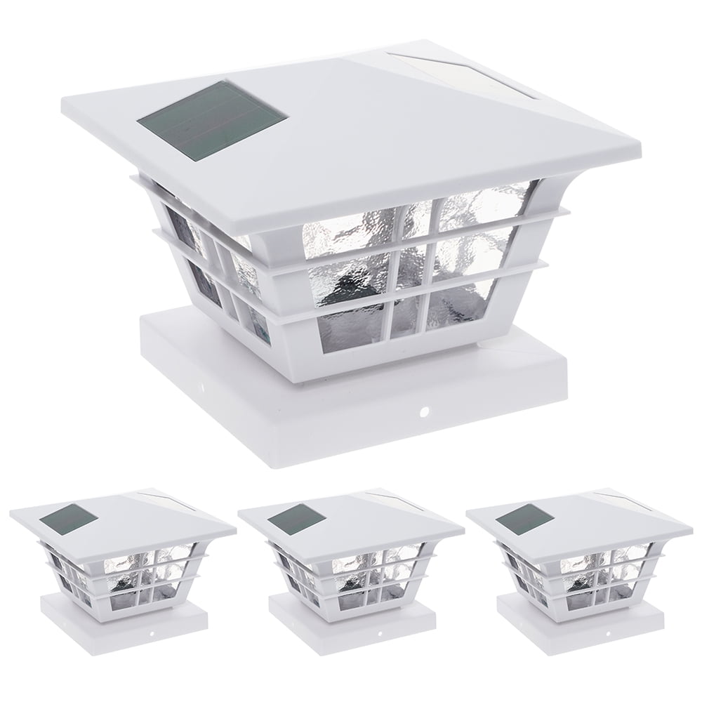 GreenLighting Cape Cod Fence Solar Lights White Solar Post Cap Lights