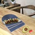 thumbnail image 3 of Servidor de comida europeo, decoración para hogar, adorno, bandeja de aperitivos, bandeja de exhibición, bandeja de para aperitivos, ensalada, Azul oscuro l Macarena bandeja de bocadillos, 3 of 8