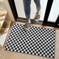 thumbnail image 2 of Black White Checkered Pattern Door Rugs,Washable Non Slip Door Mats Indoor,Decorative Door Mats,Entry Mat Indoor for Entrance,Bedroom,Kitchen,Bathroom,20"x32", 2 of 6