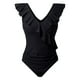 thumbnail image 3 of WILLBEST Traje de Baño Mujer Dos Piezas Trajes de Baño para Mujer Traje de Baño Lindo Traje de Baño con Cuello En V con Volantes, 3 of 4