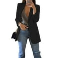 thumbnail image 2 of Rrunsv Women's Business Casual Blazer Long Sleeve Notch Lapel Trendy Work Office Blazer Jackets Outerwear(Black,L), 2 of 4