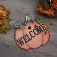 thumbnail image 4 of Wood Harvest Pumpkin Welcome Sign Indoor Outdoor Harvest Fall Thanksgiving Hanging Pumpkins Plaque Wall Door ations, 4 of 5