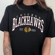 Vintage Chicago Hockey Black T-Shirt, Blackhawks Shirt, Hockey t- Shirt, College t- Shirt, Hockey Fan t- Shirt