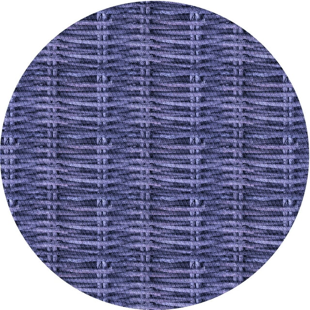 Ahgly Company Tapis d'Intérieur Lavables en Machine, Ronds, Transitionnels, Bleu Ardoise, Ronds de 3'
