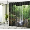 thumbnail image 5 of Ambesonne Waterfall Shower Curtain, Northern Alabama, 69"Wx84"L, Green Brown, 5 of 5