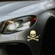 thumbnail image 3 of New 3D Skull Metal Skeleton Crossbones Car Motorcycle Sticker Label Skull Emblem Badge Car Styling Stickers Decal (Gold), 3 of 4