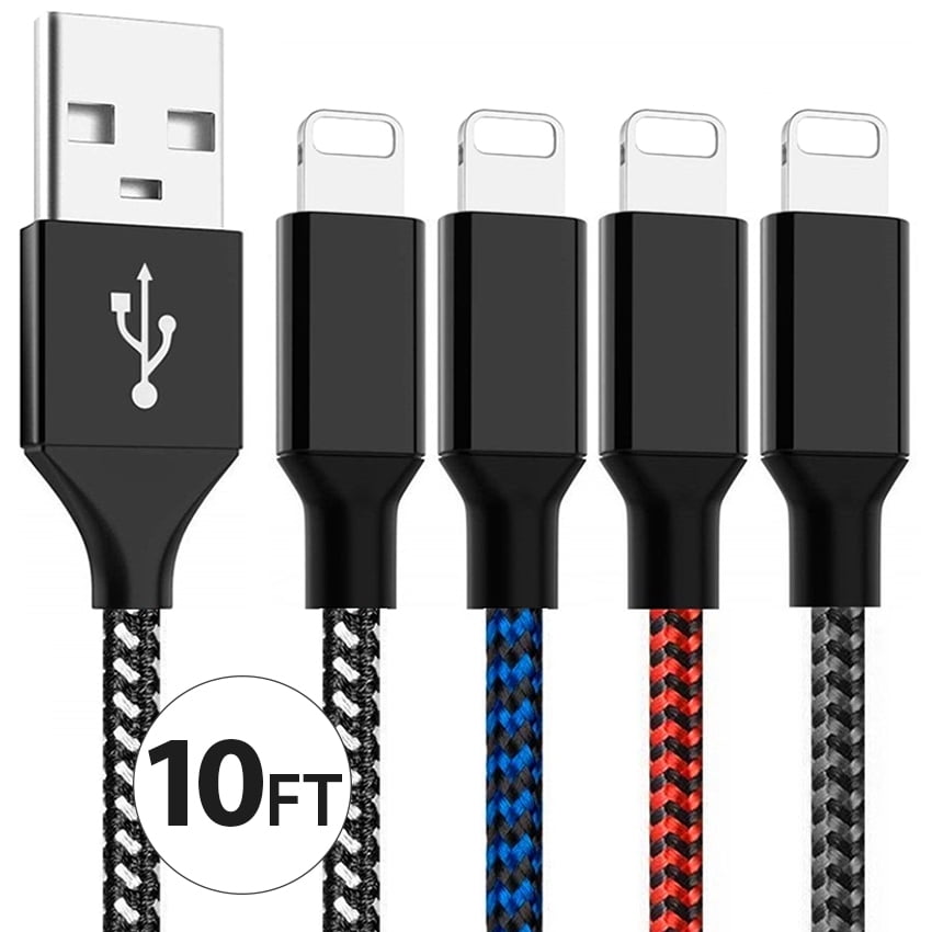 iPhone Charger, Nylon Braided Lightning Cable TRMTECH 10FT Fast