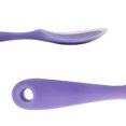 thumbnail image 3 of 8.7" Silicone Soup Ladle Spoon Wood Hand Restaurant Kitchen Scoop Utensil Cooking Supplies Purple, 3 of 7