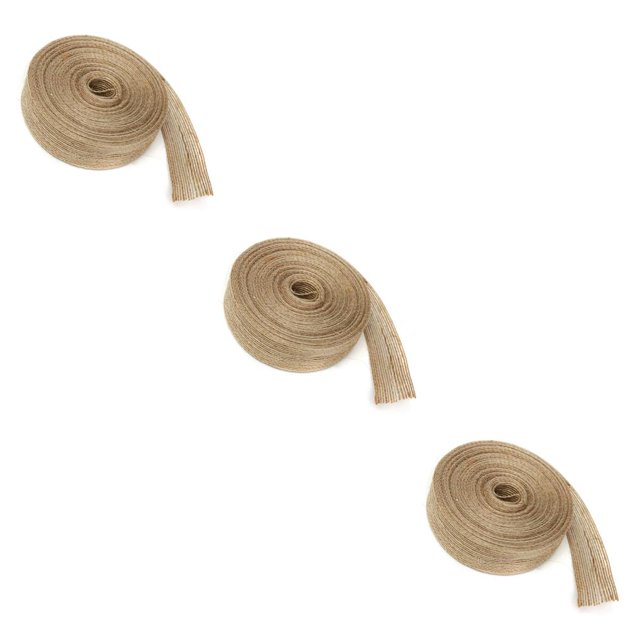 Advancent 10 M/rollo de yute Natural arpillera artesanía envolver cinta de arpillera bandera boda hogar suministros regalo pastel DIY No.02 3piezas Advancent CBP038178