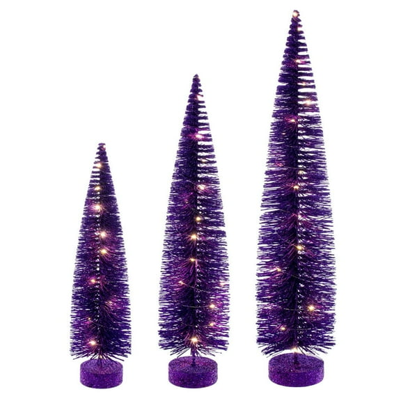 16"-20"-24" Purple Bottle Brush Clear Lt