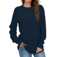 thumbnail image 1 of Sudadera AURUZA para Mujer Manga Larga Cuello Redondo Azul Oscuro S, 1 of 6