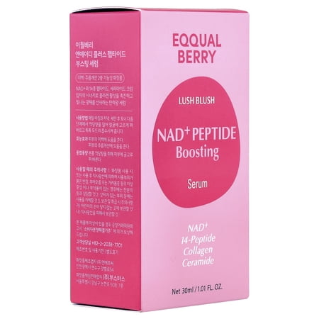 EQQUALBERRY Lush Blush, NAD   Peptide Boosting Serum, 1.01 fl oz (30 ml)
