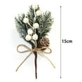 thumbnail image 2 of Aiguilles de Pin de Plante Accessoires de Noël Décorations Rouge Blanc Festival Décoration Simulation Baies Branches de Fruits Rouges, 2 of 18