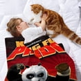 thumbnail image 2 of Kung Fu Panda anti-pilling, suave, ligera, esponjosa y acogedora de lujo para hogar y cocina – Perfecta para niños y adultos,100X80cm, 2 of 6