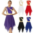 thumbnail image 2 of Women Sleeveless Liturgical Worship Dance Tunic Dress Praise Lyrical Ballroom Stage Performance Costume, 2 of 6