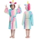thumbnail image 2 of Albornoces navideños para niños y niñas, bata de baño con capucha de arcoíris y estrellas, pijamas de animales, camisón, ropa de dormir para niños, 2 of 2