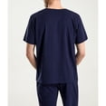 thumbnail image 4 of SWSMCLT Men's 2 Piece Shorts Pajama Set Soft Pjs Lightweight Lounge Set Cotton Summer Short Sleeve Lounge Cool Navy X-Large, 4 of 4