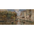 thumbnail image 3 of Antonio María de Reyna Manescau 14x8 Black Modern Framed Museum Art Print Titled - View of a Channel in Venice, 3 of 5