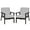 Light Gray, variant on Giantex Set of 2 Accent Chair, Mid-Century Modern Arm Chair for Living Room, Bedroom, Dark Gray