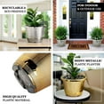 thumbnail image 4 of Efavormart 14" Dia Modern Gold Barrel Planter Pot, Decorative Indoor Outdoor Flower Pots, 4 of 11