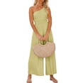 thumbnail image 1 of Combinaison Sans Manches à Épaules Dénudées pour Femmes Pantalon Large, 1 of 2
