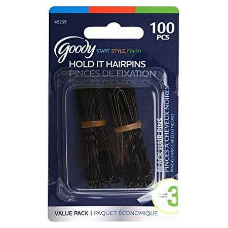 Goody Styling Essentials Styling Black Hair Pins, 100 Count