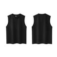thumbnail image 3 of Blczomt Sleeveless Tank Tops Mens Plain Casual Shirts Black Workout Summer Crew Neck Shirts, 3 of 5
