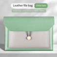 thumbnail image 1 of Nomeni Leather Business Document Bag Button Document Storage Bag Contract Document Bag Large Capacity Business Document Bag, 1 of 6