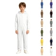 thumbnail image 5 of Norvella Kids Hooded Jumpsuit Solid Long Sleeve Zip Front Straight Leg Relaxed Fit Coverall One Piece Everyday Outfit, 5 of 9