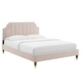 thumbnail image 2 of Modway Sienna Performance Velvet Full Platform Bed in Pink, 2 of 10