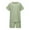 Green, variant on Hienoo Boys Summer Casual Outfits Solid Color Short Sleeve T-Shirt Shorts Set