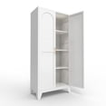thumbnail image 3 of Military-Grade Steel Storage Cabinet with Adjustable Shelves, 61" Tall Durable Locker for Bedroom Organization, Home Office Storage, and Living Room Use - White, 3 of 5