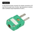thumbnail image 4 of K Type Thermocouple Wire Connectors Male Plug Adapter High Temperature 220°C(428°F) Green 3pcs, 4 of 6