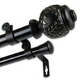 thumbnail image 3 of InStyleDesign  Cascade 1 inch Diameter Adjustable Double Curtain Rod, 3 of 4