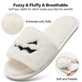 thumbnail image 3 of Ecetana Spooky Slides Halloween Slippers Soft Plush Cozy Open Toe Indoor Outdoor Fuzzy Slippers Gifts For Girls Women, 3 of 7