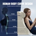 thumbnail image 2 of WOWMAX Bed Wedge Pillow, Reading Pillow Adult, Wedge Pillow for Sleeping, Back Pillow for Sitting in Bed with Adjustable Roller, Foam Wedge Pillow for Neck, Lumbar, Back, Removable Cover, Ligh, Velvet, 2 of 7