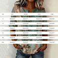 thumbnail image 3 of Women's 3/4 Sleeve Top Print Blouse V Neck Button Down Short Sleeve Casual Loose Fit Shirt, 3 of 4