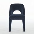 thumbnail image 6 of Dark Blue Chenille Dining Chairs (Set of 2), Hollowed - out Backrest Design, Suitable for Restaurant Kitchens, 6 of 9