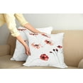 thumbnail image 2 of Ambesonne Flower Throw Pillow Cover 2 Pack, Watercolor Nature, 18", Orange White, 2 of 5