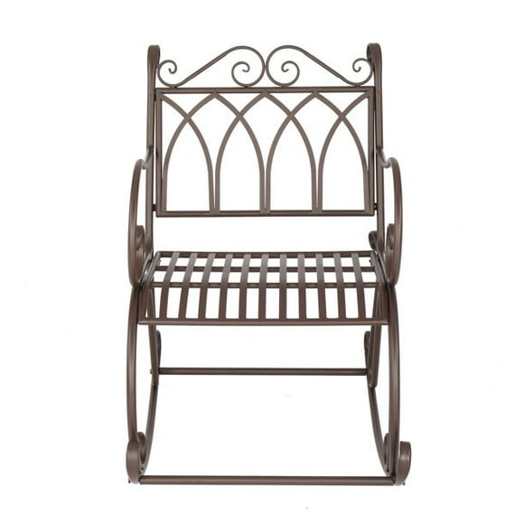 Zimtown Mecedora para exteriores, mecedora para patio de metal Zimtown mecedora de hierro