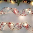 thumbnail image 6 of Gifts Under $5 Caoblia Christmas LED Ribbon 16.4FT 50 LED Copper Wire Lace Bows String Lights Christmas Ribbon with Lights for Holiday Indoor Xmas Tree Wedding Party Decor, Christmas Decorations, 6 of 7