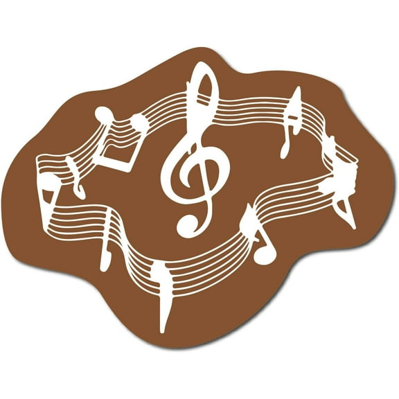 1set Creative Wooden Wall Hanging Decoration Wall Art Ornament with Hook Hanger Polygon Musical Note Pattern 300x230x6mm