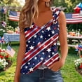 thumbnail image 2 of IDOCLOTHES USA Flag Tank Tops Women American Flag Sleeveless Shirt Patriotic Tank Top 4th of July V Neck Summer Vest Tees Blue, XXL, 2 of 4