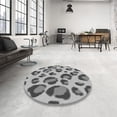 thumbnail image 4 of Ahgly Company Machine Washable Indoor Round Transitional Silver Gray Area Rugs, 8' Round, 4 of 7