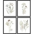 thumbnail image 3 of PixonSign Framed Wall Art Winter Autumn Brown Wildflowers Posters, Set of 4 Nature Wilderness Wall Decor Prints, Botanical Floral Wall Décor, Rustic Classic Countryside Artwork - 11"x14" Black, 3 of 5