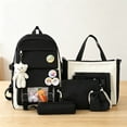 thumbnail image 2 of Weebloom 5Pcs School Backpack For Kids Boys Girls Cute Stylish Daypack 5 Piece Large Bookbag Elementary Middle School Black, 2 of 3